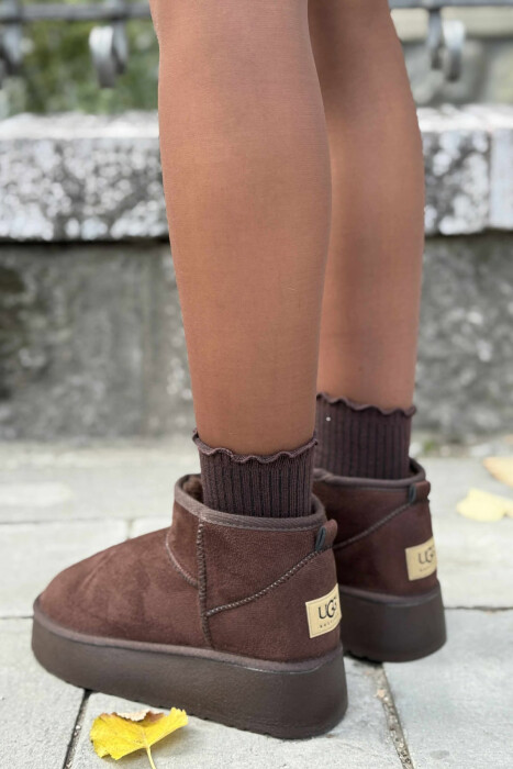 HIGH HEEL SIMPLE WOMEN UGG DARK BROWN/KAE - 5