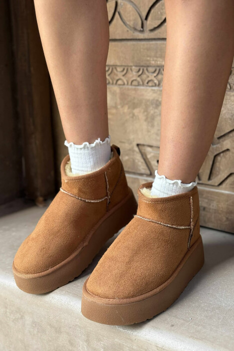 HIGH HEEL SIMPLE WOMEN UGG LIGHT BROWN/KAZB - 3