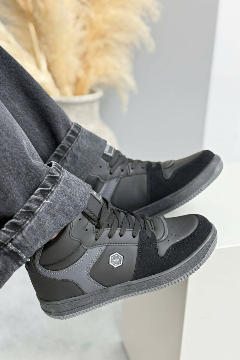 HIGH NECK SIMPLE WOMEN SNEAKERS BLACK/ E ZEZE - 3