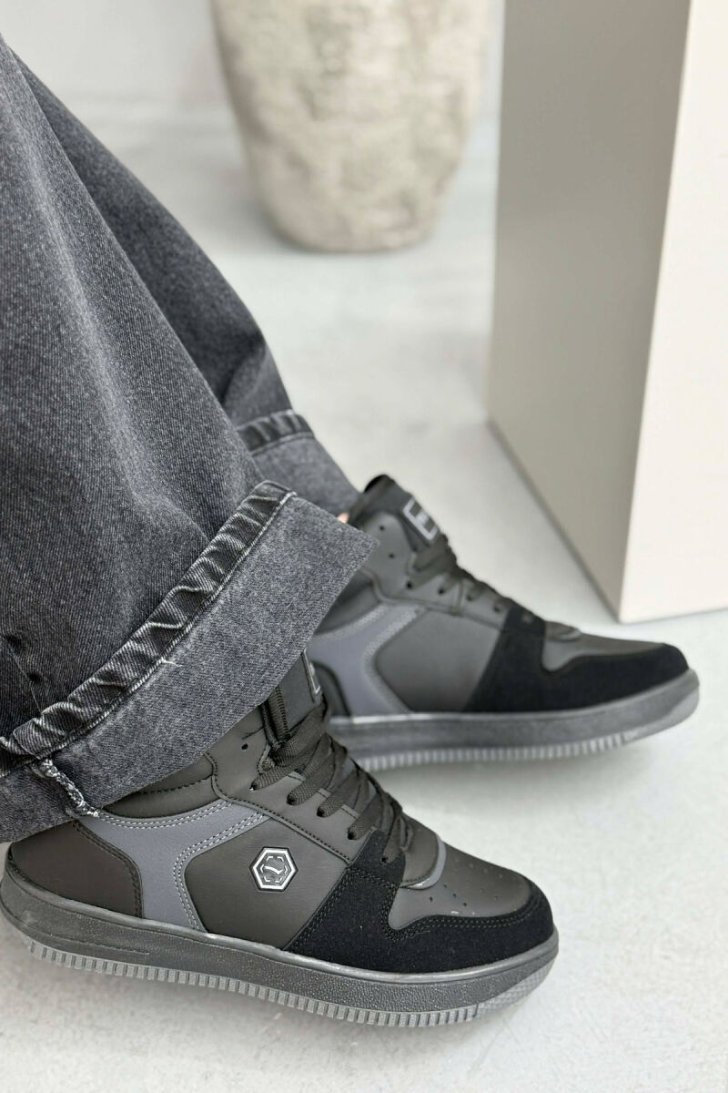 HIGH NECK SIMPLE WOMEN SNEAKERS BLACK/ E ZEZE - 4