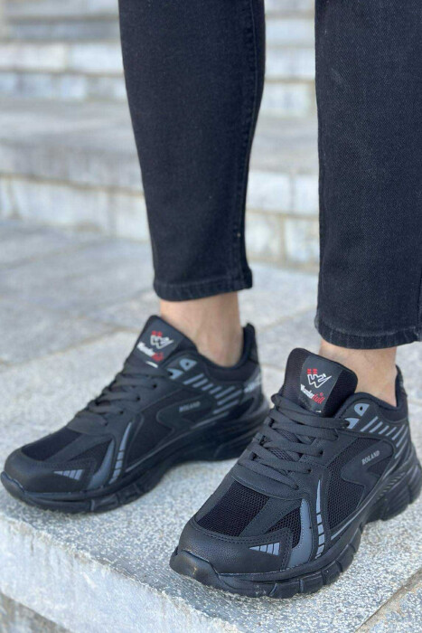 HIGH PLATFORM RUNNING MEN SNEAKERS BLACK-BLACK/ZZ - 1