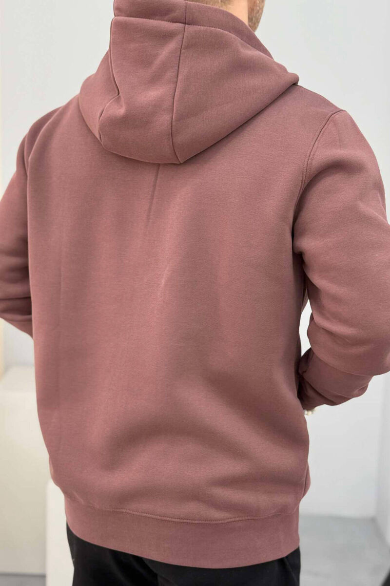 HOOD FLUFFY MEN JACKET BROWN/KAFE - 4