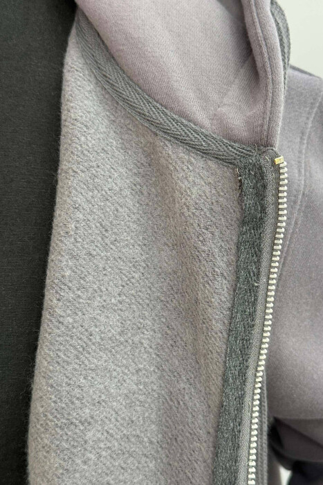 HOOD FLUFFY MEN JACKET GREY/GRI - 2
