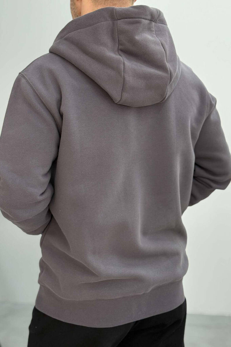 HOOD FLUFFY MEN JACKET GREY/GRI - 4