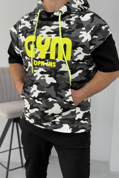 KANATIERE ME SHKRIM PËR MESHKUJ NË NGJYRËN GRI TË ERRËT - KLAUDIO FASHION