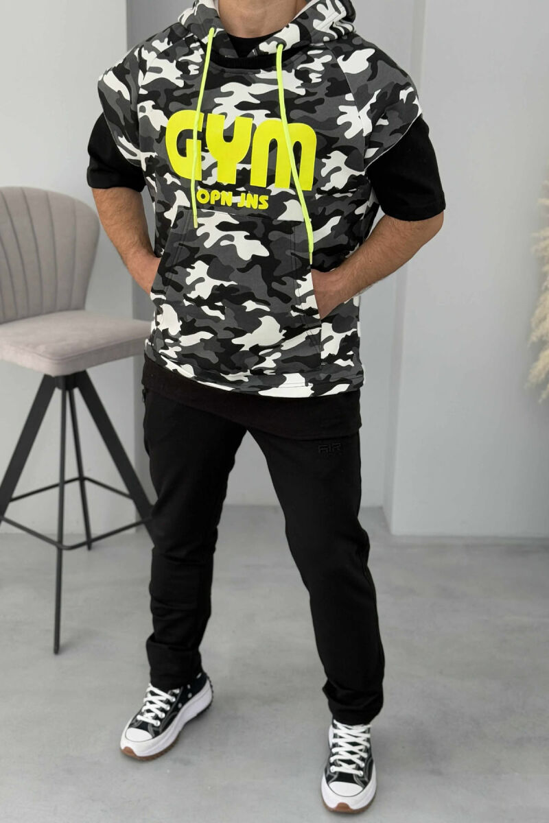 HOOD WRITTINGS MEN TANK TOP DARK GREY/GEE - 2