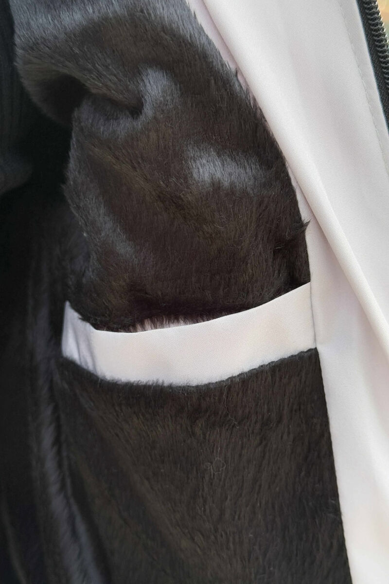 HOODED ONE COLOR MEN PUFFER JACKET LIGHT GREY/GZ - 5