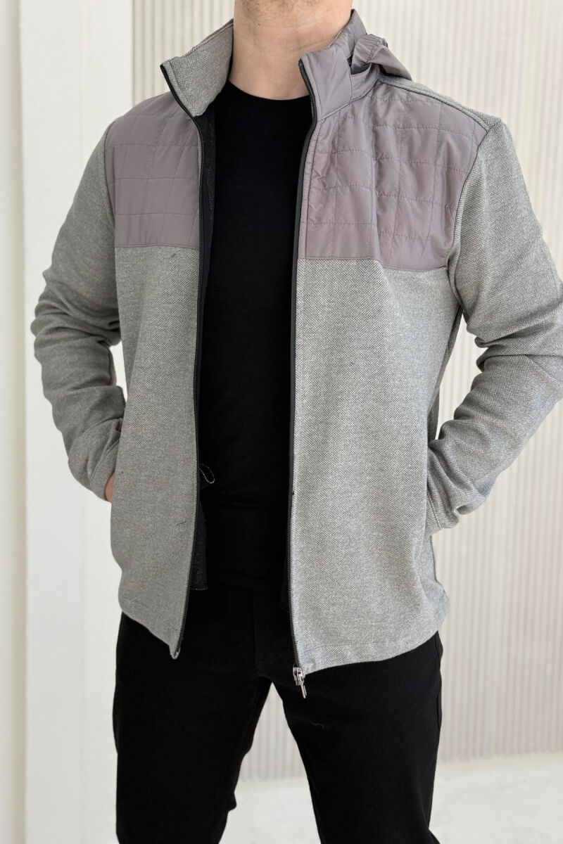 HOODED SIMPLE LIGHT MEN JACKET MINT/MENTE - 1