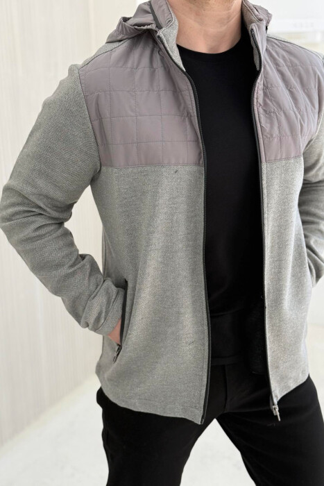 HOODED SIMPLE LIGHT MEN JACKET MINT/MENTE - 2