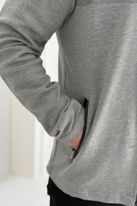 HOODED SIMPLE LIGHT MEN JACKET MINT/MENTE - 3