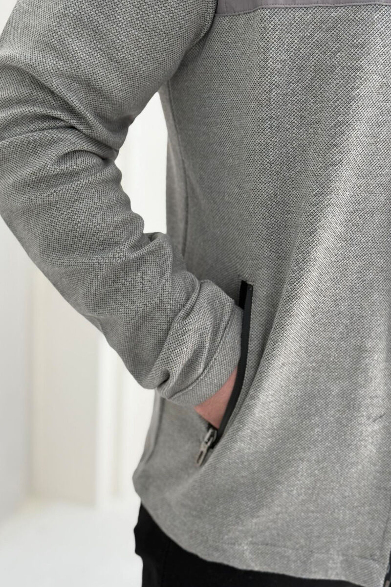 HOODED SIMPLE LIGHT MEN JACKET MINT/MENTE - 3