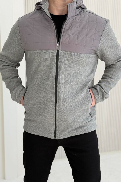 HOODED SIMPLE LIGHT MEN JACKET MINT/MENTE - 5