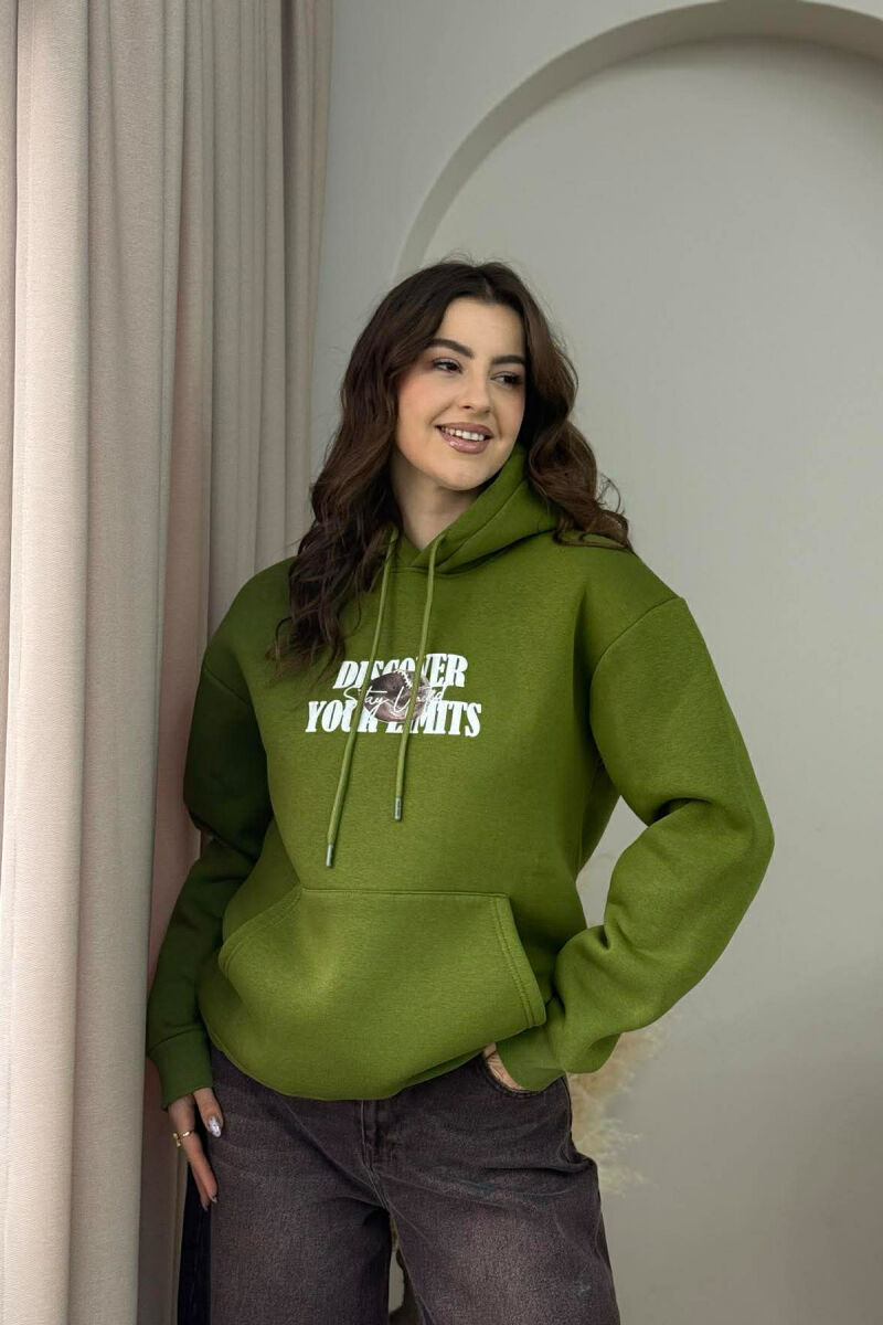 HOODIE ME PUSH DHE DIZAJN NGA TE DY ANET PËR FEMRA NE NGJYRE ULLI - 2