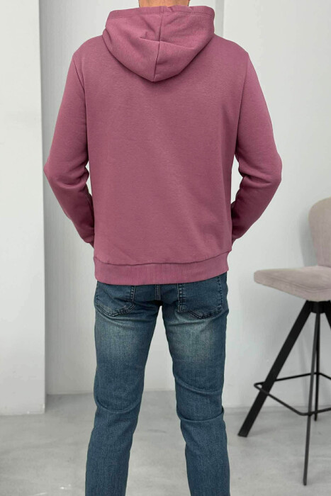 HOODIE ME PUSH DHE ME LOGO PARA PËR MESHKUJ NË NGJYRË UTHULL - 4