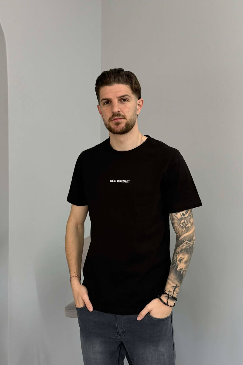 IDEAL AND REALITY WRITTINGS MEN T-SHIRT BLACK/ E ZEZE - 1