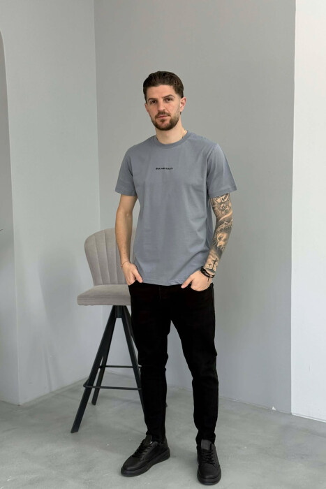 IDEAL AND REALITY WRITTINGS MEN T-SHIRT GREY/GRI - 3