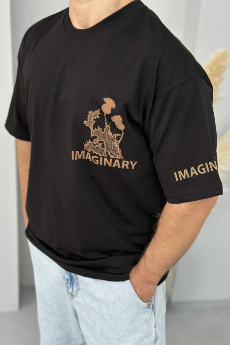 IMAGINARY WRITTING MEN T-SHIRT BLACK/ E ZEZE - 2