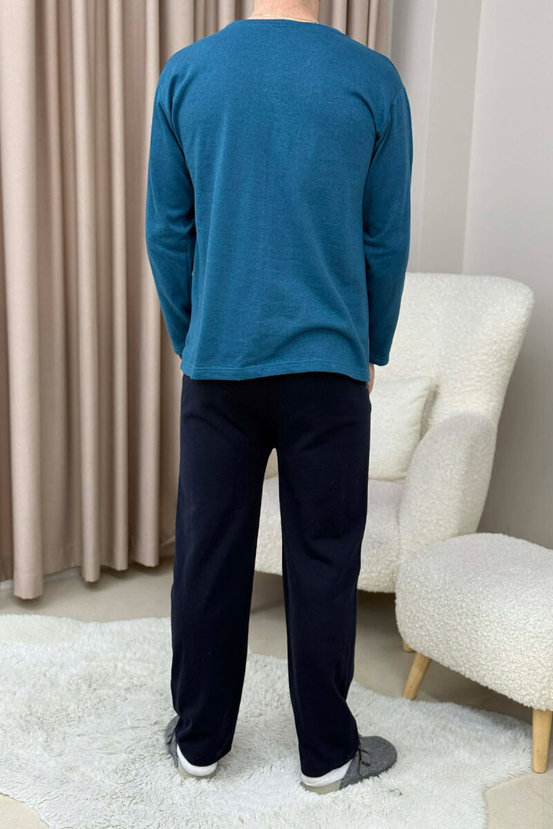 ISTANBUL SWEATSHIRT+TROUSERS MEN PYJAMAS BLUE STONE/GK - 5