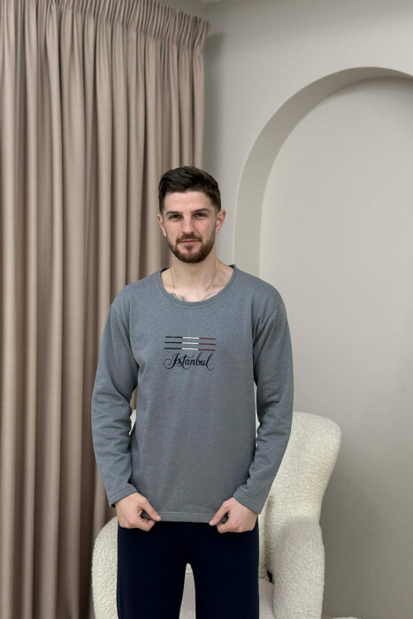 ISTANBUL SWEATSHIRT+TROUSERS MEN PYJAMAS GREY/GRI - 2