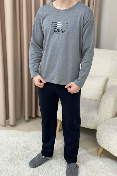 ISTANBUL SWEATSHIRT+TROUSERS MEN PYJAMAS GREY/GRI - 4