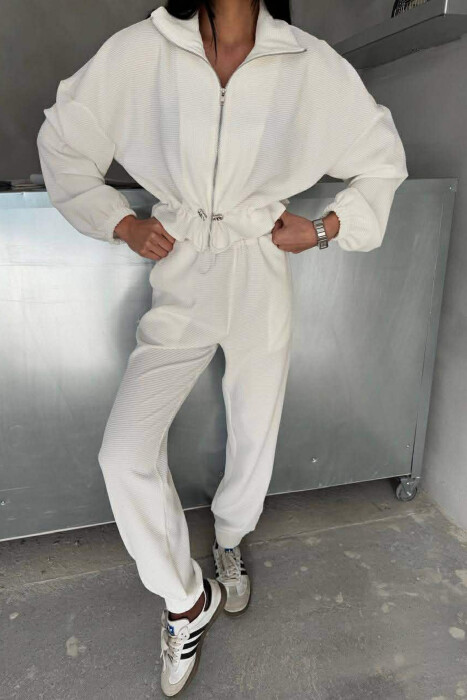 JACKET+TROUSERS ONE COLOR WOMEN SET WHITE-E BARDHE - 6