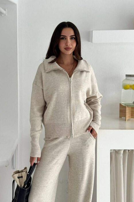 SET I THJESHTE XHAKETE + PANTALLONA PER FEMRA NE NGJYRE KREM 