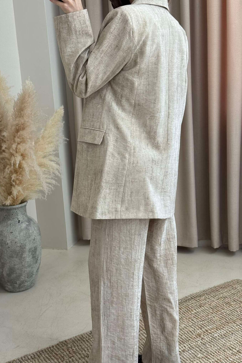JACKET+TROUSERS SIMPLE WOMEN SET BEIGE/BEZHE - 5