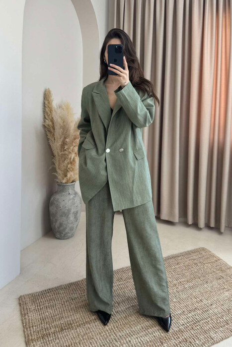 JACKET+TROUSERS SIMPLE WOMEN SET MINT/MENTE 