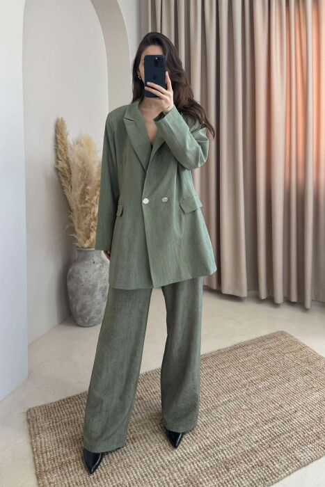 JACKET+TROUSERS SIMPLE WOMEN SET MINT/MENTE - 2