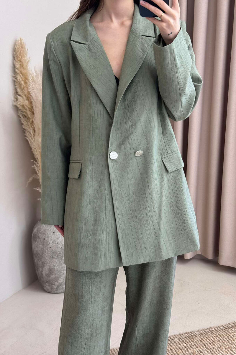 JACKET+TROUSERS SIMPLE WOMEN SET MINT/MENTE - 4