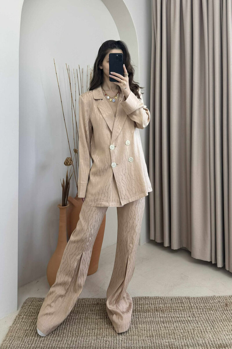 JACKET+TROUSERS WOMAN SET BEIGE/BEZHE - 2