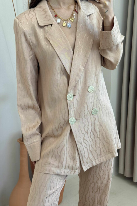 JACKET+TROUSERS WOMAN SET BEIGE/BEZHE - 4
