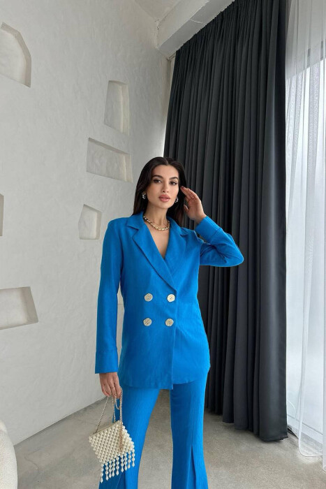 JACKET+TROUSERS WOMAN SET BLUE/BLU - 5