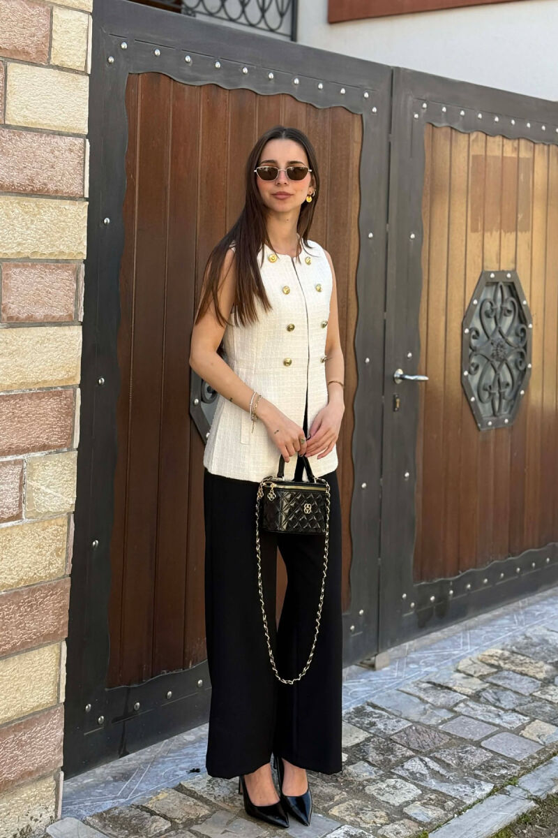 JEKLEK I THJESHTE NJE NGJYRESH ME DETAJIN E KOPSAVE GOLD PER FEMRA NE NGJYRE KREM - 2