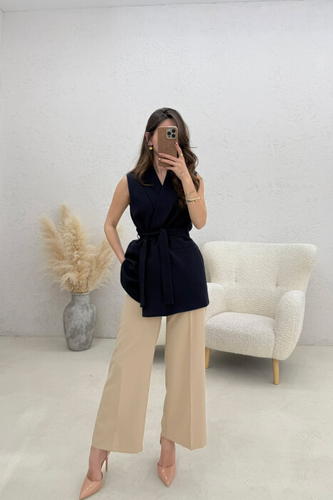 JELEK KLASIK ME LIDHESE PER FEMRA NE NGJYRE BLU - 3