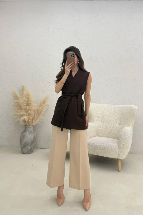 JELEK KLASIK ME LIDHESE PER FEMRA NE NGJYRE KAFE - 3