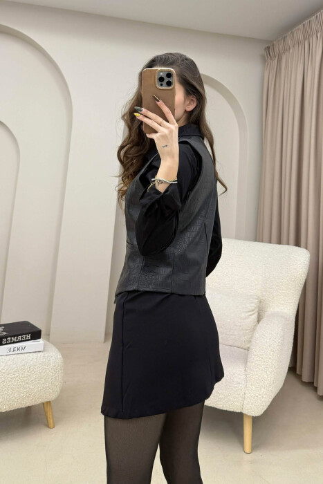 JELEK LEKURE ME DETAJIN E BUTONAVE PER FEMRA NE NGJYRE TE ZEZE - 4