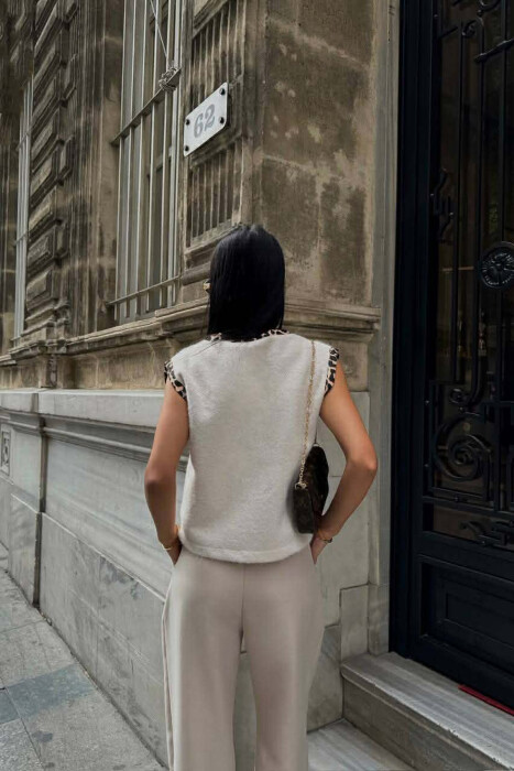 JELEK LIDHESE ME DETAJ PRINT LEOPARDI PER FEMRA NE NGJYRE KREM - 6