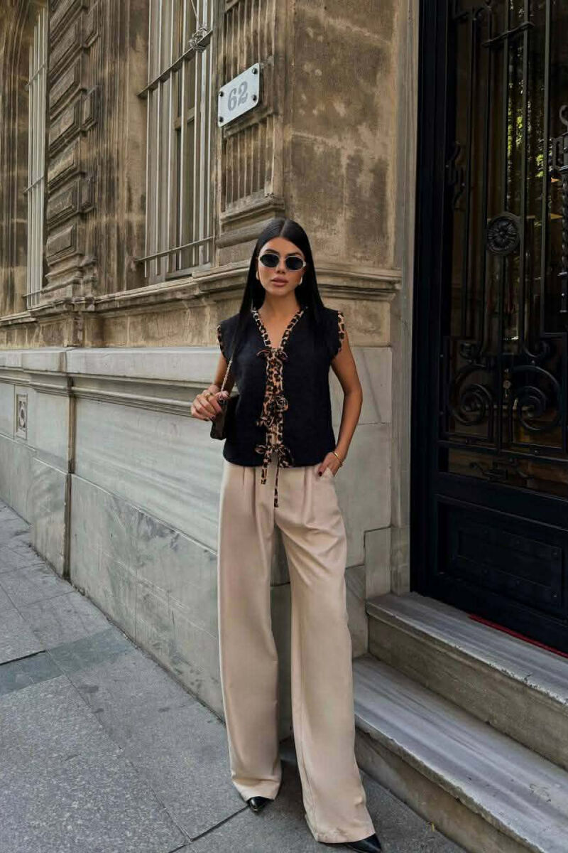 JELEK LIDHESE ME DETAJ PRINT LEOPARDI PER FEMRA NE NGJYRE TE ZEZE - 2