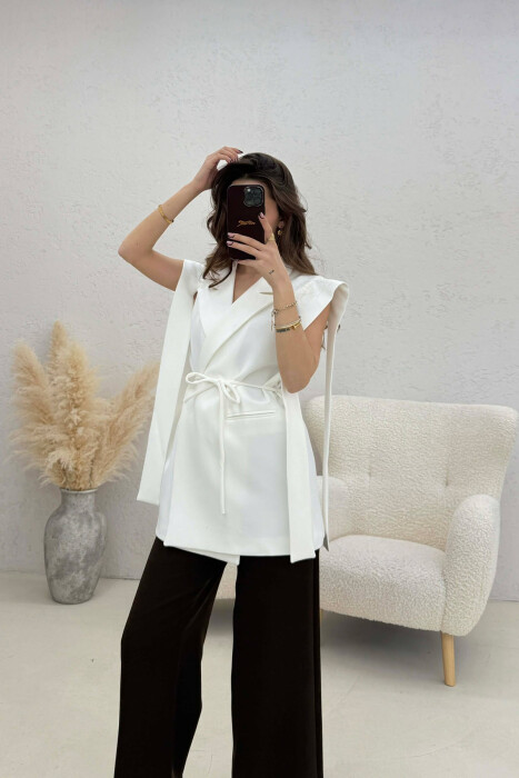 JELEK NJE NGJYRESH ME LIDHESE PER FEMRA NE NGJYRE TE BARDHE - KLAUDIO FASHION