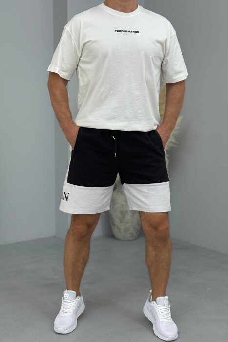 JORDAN SIDE WRITTING SHORT MEN SWEATPANTS BLACK/ E ZEZE - 1