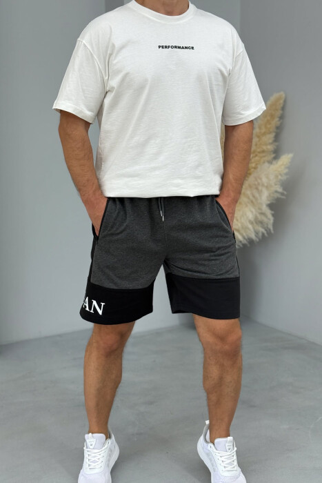 JORDAN SIDE WRITTING SHORT MEN SWEATPANTS DARK GREY/GEE 