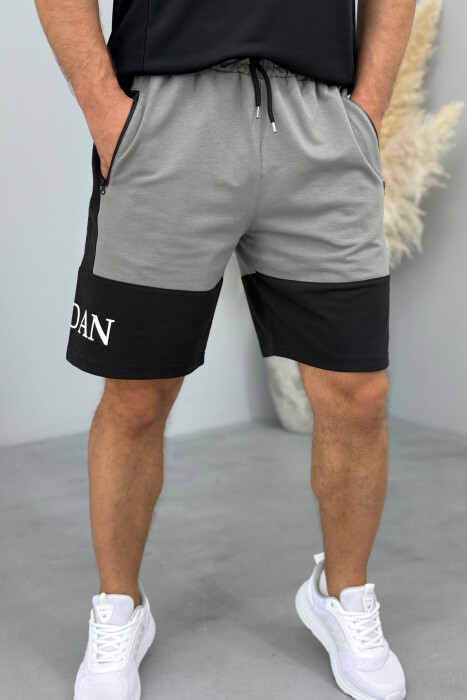 JORDAN SIDE WRITTING SHORT MEN SWEATPANTS GREY ASH/GRI HIRI - 2