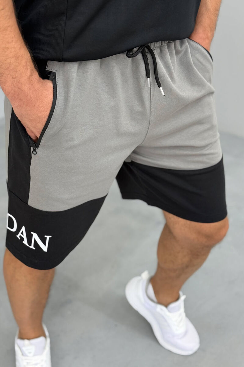JORDAN SIDE WRITTING SHORT MEN SWEATPANTS GREY ASH/GRI HIRI - 4