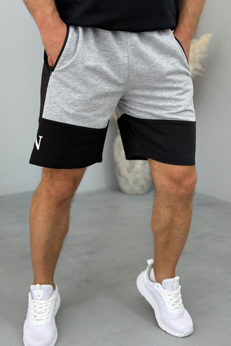 JORDAN SIDE WRITTING SHORT MEN SWEATPANTS GREY-GREY/GG - 2
