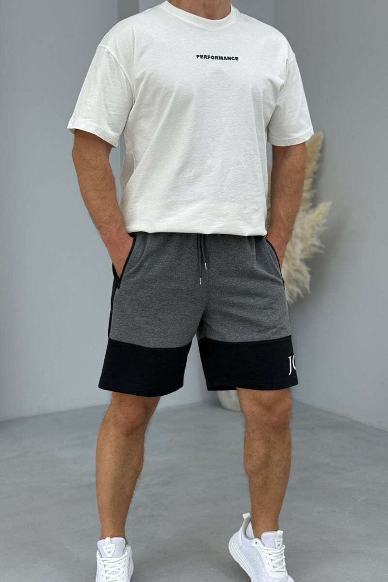JORDAN SIDE WRITTING SHORT MEN SWEATPANTS GREY/GRI - 1