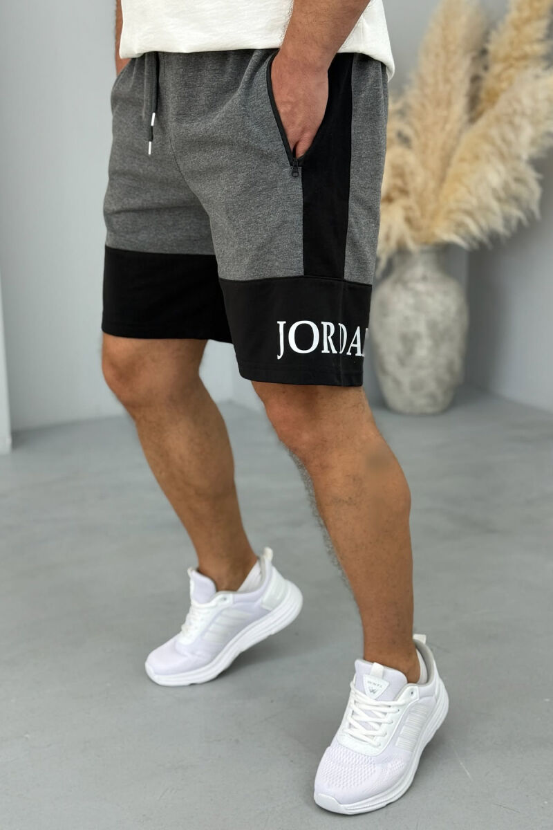 JORDAN SIDE WRITTING SHORT MEN SWEATPANTS GREY/GRI - 4