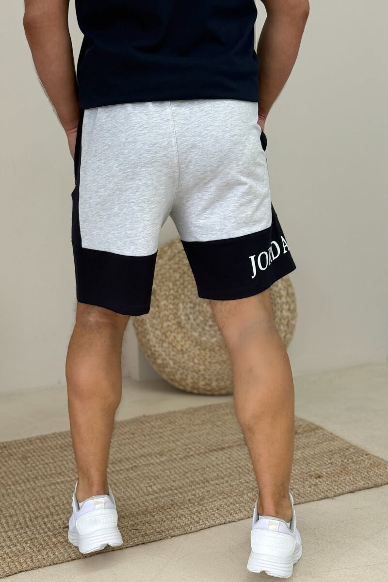 JORDAN SIDE WRITTING SHORT MEN SWEATPANTS LIGHT GREY/GZ - 3