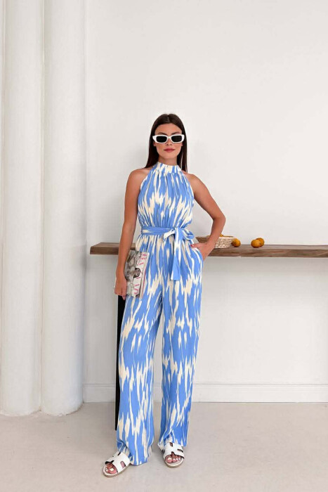 JUMPSUIT I THJESHTE PER FEMRA NE NGJYRE BLU TE ZBARDHUR - 1