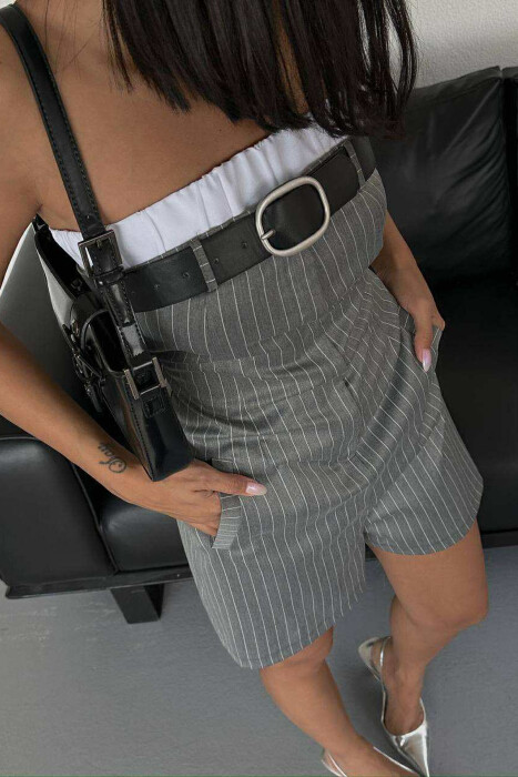 JUMPSUIT ME DIZAJNIN E VIJAVE PËR FEMRA NË NGJYRËN GRI - 3